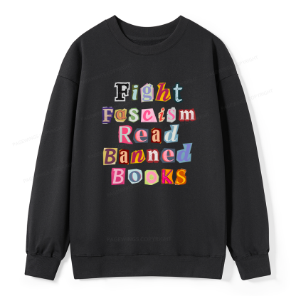 Pagewings Fight Fascism Read Books Unisex Classic Sweatshirt