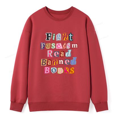 Pagewings Fight Fascism Read Books Unisex Classic Sweatshirt