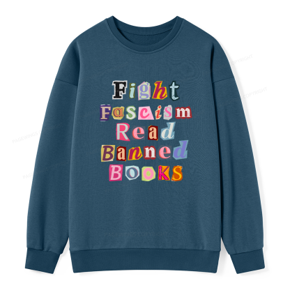 Pagewings Fight Fascism Read Books Unisex Classic Sweatshirt