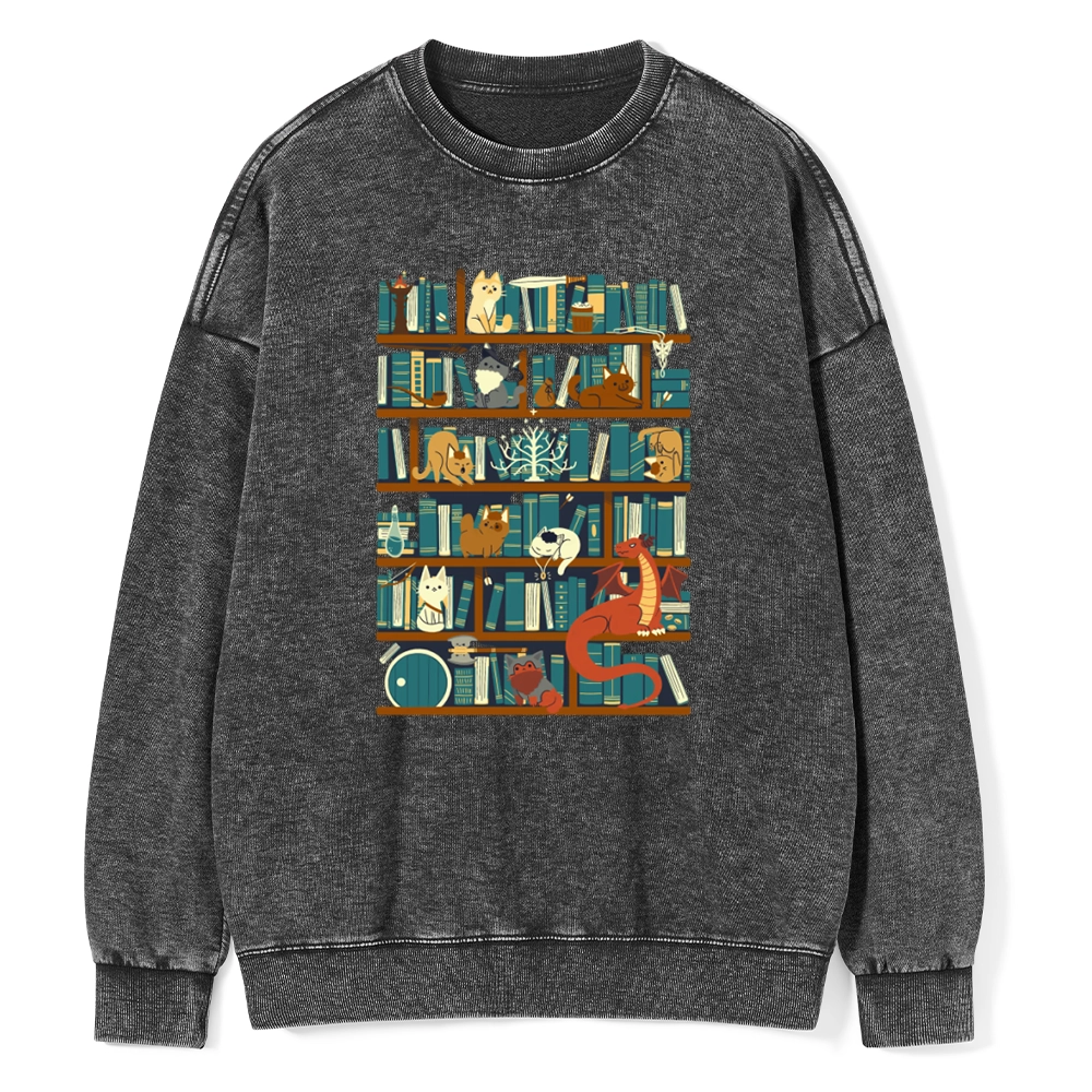 Pagewings Library of the Ring Unisex Washed Sweatshirt