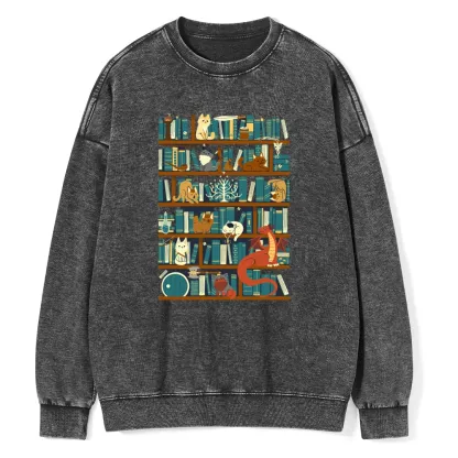 Pagewings Library of the Ring Unisex Washed Sweatshirt