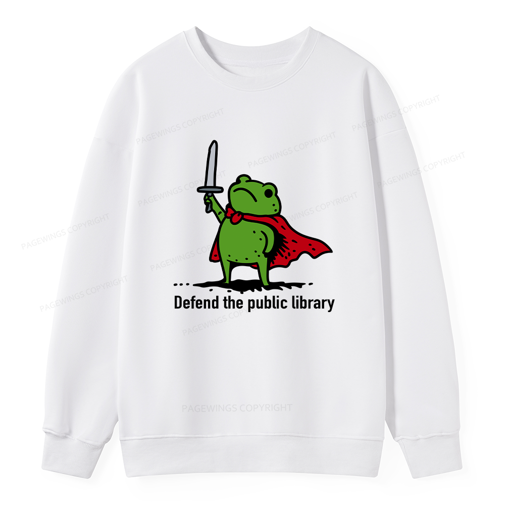Pagewings Defend The Public Library Unisex Classic Sweatshirt