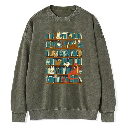 Pagewings Library of the Ring Unisex Washed Sweatshirt
