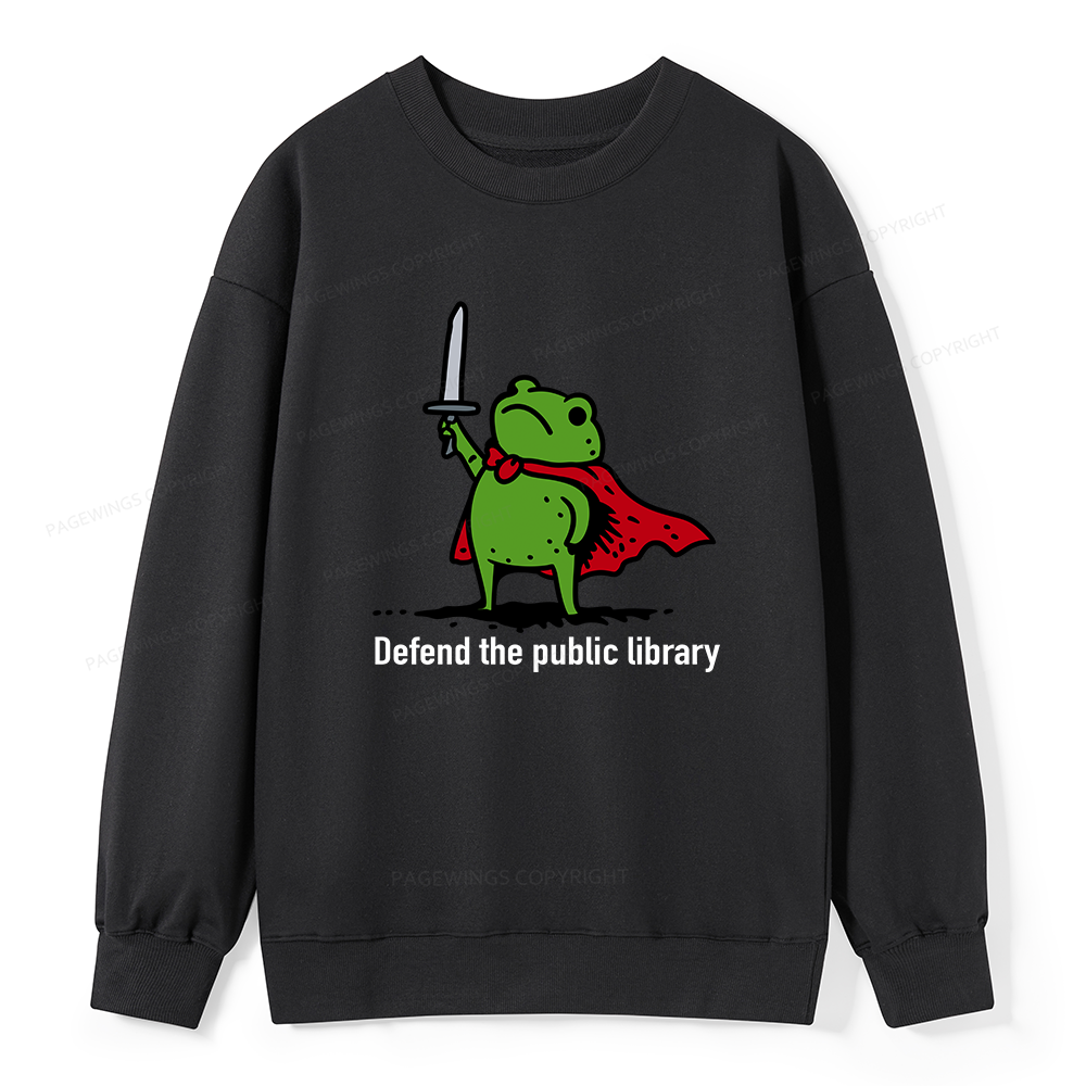 Pagewings Defend The Public Library Unisex Classic Sweatshirt