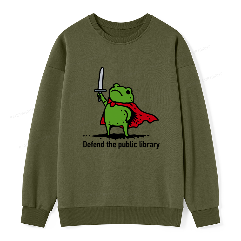 Pagewings Defend The Public Library Unisex Classic Sweatshirt
