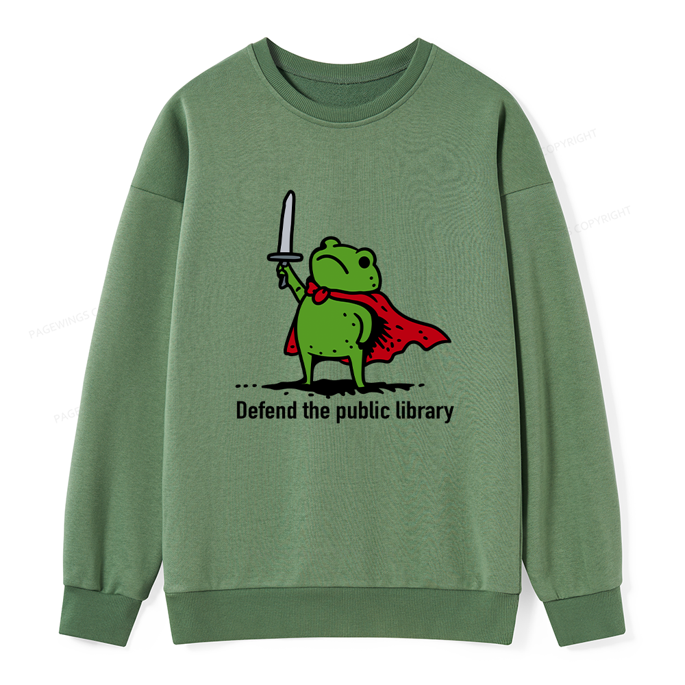 Pagewings Defend The Public Library Unisex Classic Sweatshirt