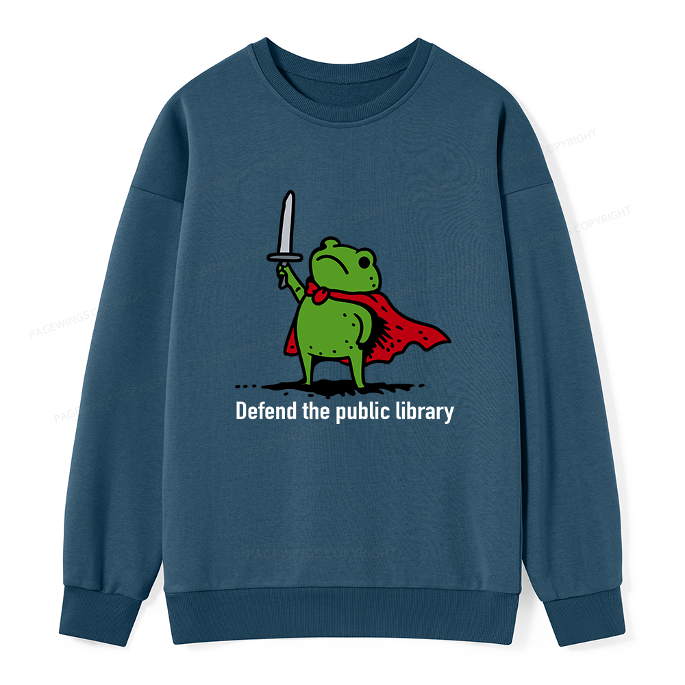Pagewings Defend The Public Library Unisex Classic Sweatshirt