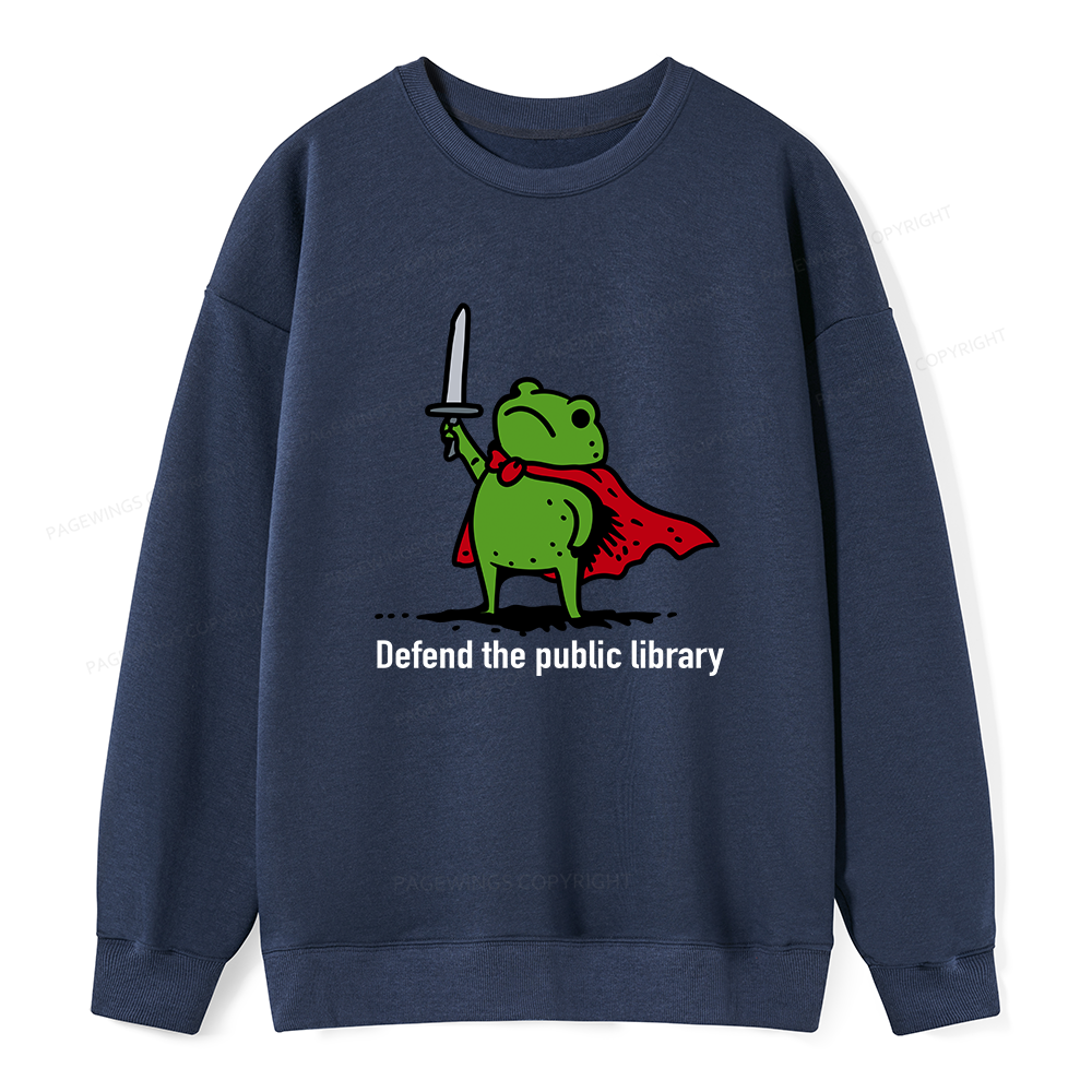 Pagewings Defend The Public Library Unisex Classic Sweatshirt