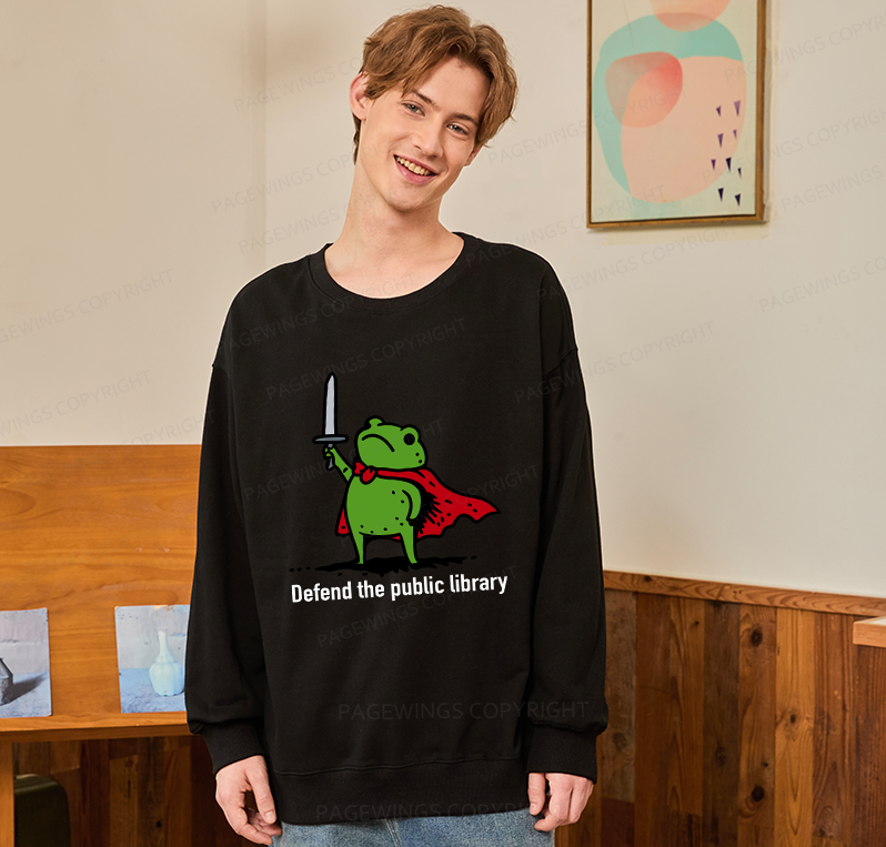 Pagewings Defend The Public Library Unisex Classic Sweatshirt