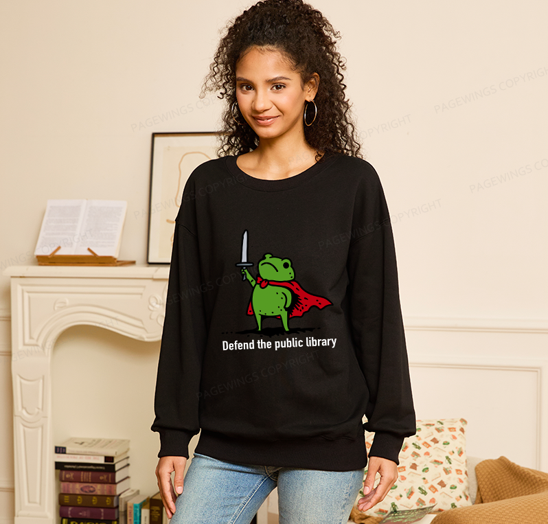 Pagewings Defend The Public Library Unisex Classic Sweatshirt