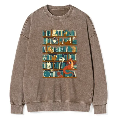 Pagewings Library of the Ring Unisex Washed Sweatshirt