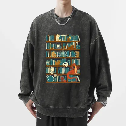 Pagewings Library of the Ring Unisex Washed Sweatshirt
