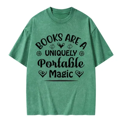 Pagewings Books Are A Uniquely Portable Magic Unisex Washed T-shirt