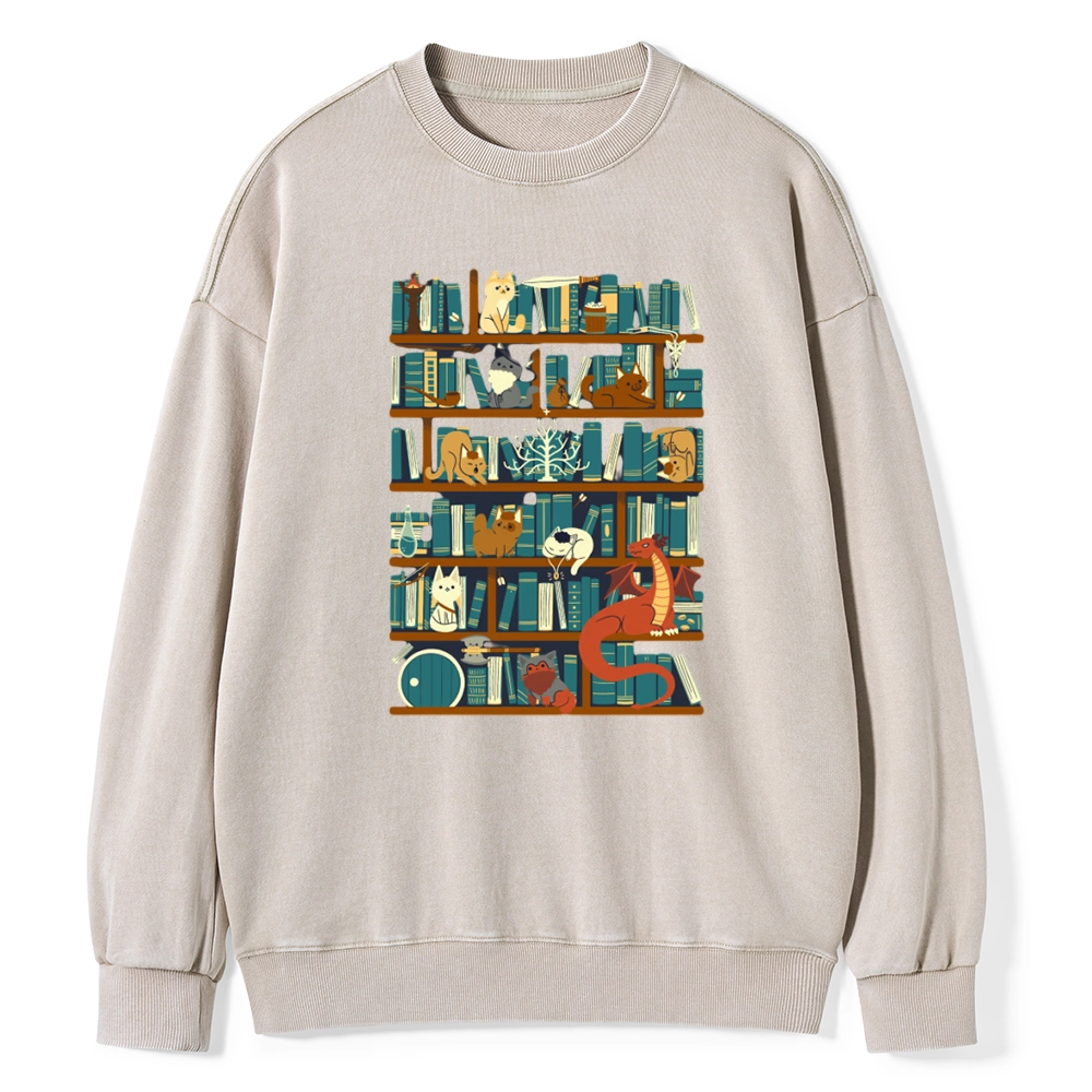 Pagewings Library of the Ring Unisex Washed Sweatshirt