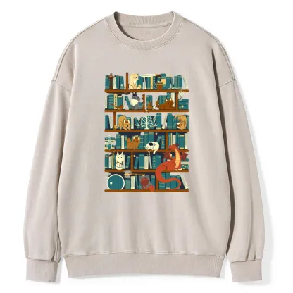 Pagewings Library of the Ring Unisex Washed Sweatshirt