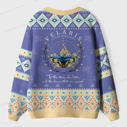 Pagewings Velaris City Of Starlight Unisex Ugly Cardigan Sweaters