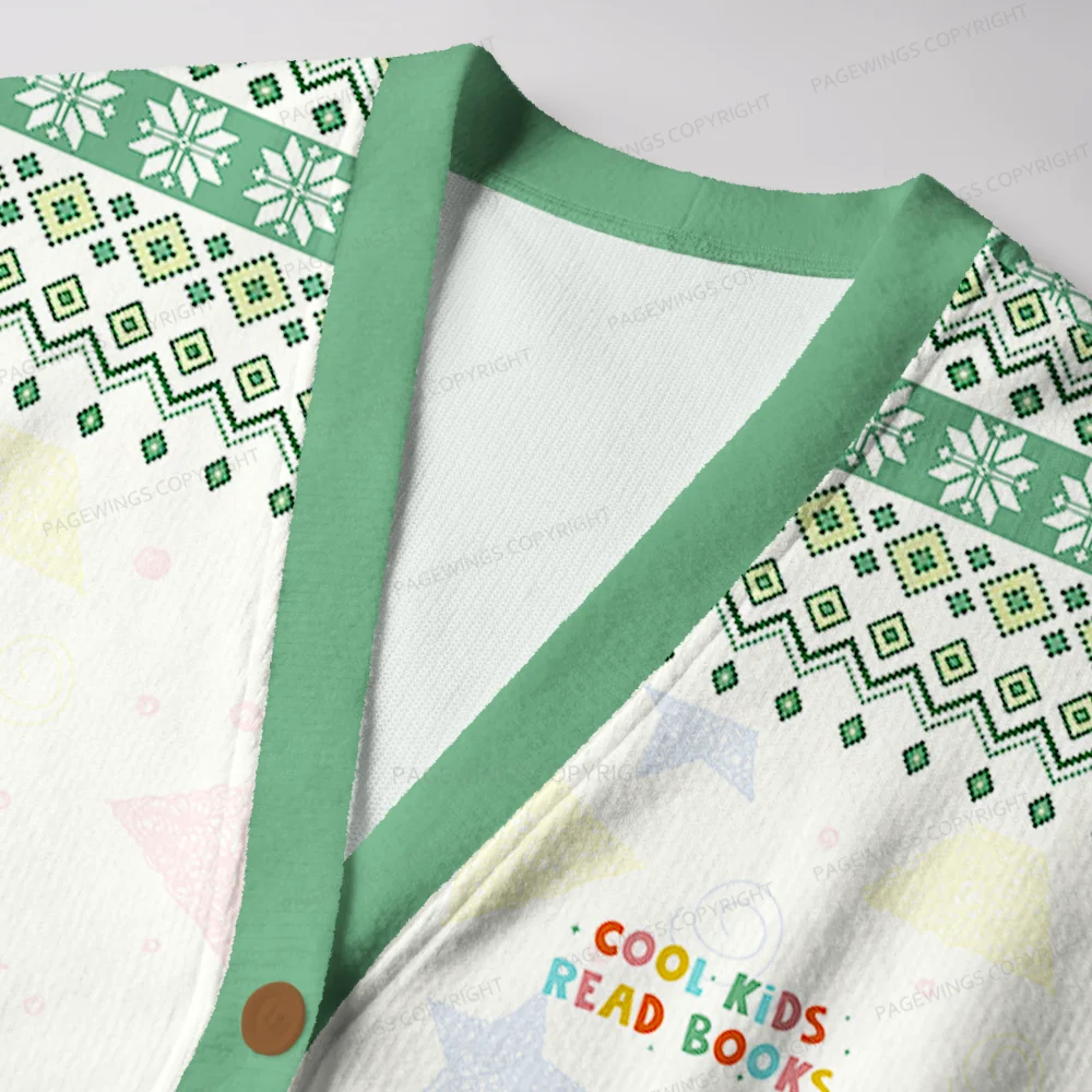 Pagewings Cool Kids Read Books Unisex Ugly Cardigan Sweaters