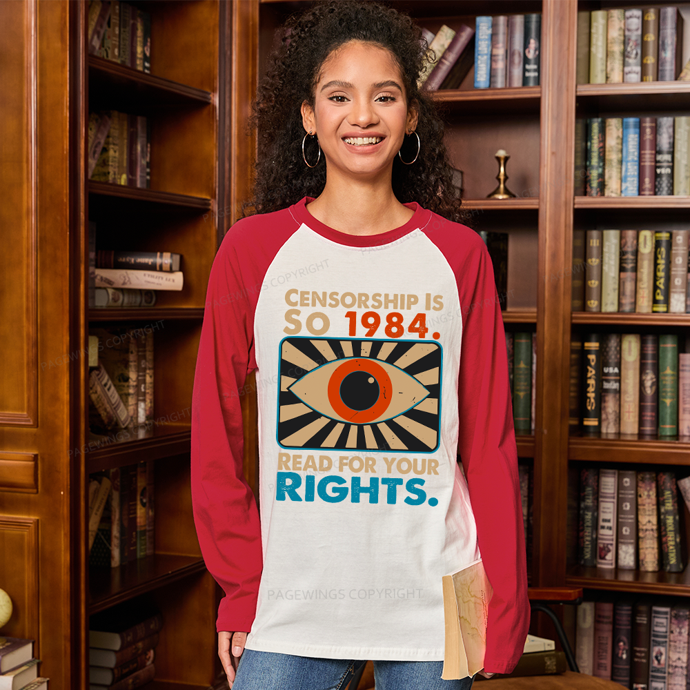 Pagewings Read For Your Rights Long Sleeve Raglan T-shirt