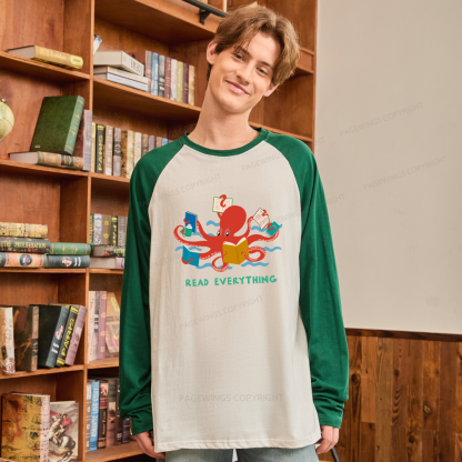Pagewings Read Everything Long Sleeve Raglan T-shirt