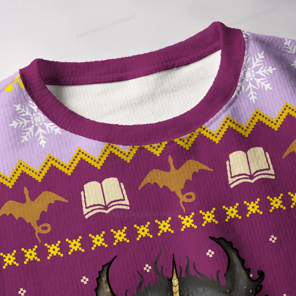 Pagewings Read Books Be Kind Unisex Ugly Knit Sweatshirt