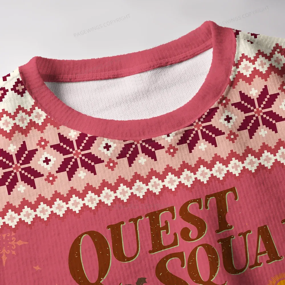 Pagewings Quest Squad Broccoli Unisex Ugly Knit Sweatshirt