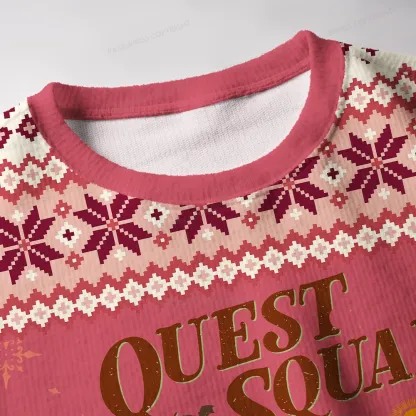 Pagewings Quest Squad Broccoli Unisex Ugly Knit Sweatshirt
