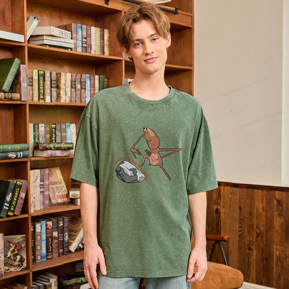 Pagewings I Don’t Like This Rock Ending Unisex Washed T-shirt