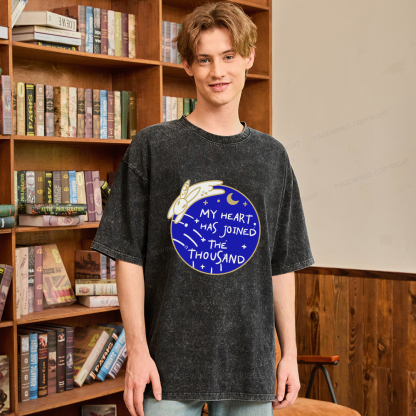 Pagewings My Heart Has Joined The Thousand Unisex Washed T-shirt