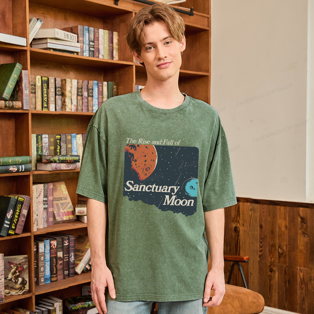 Pagewings Sanctuary Moon Unisex Washed T-shirt