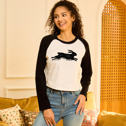 Pagewings Fiver Was Right Women Long Sleeve Crop Raglan T-shirt