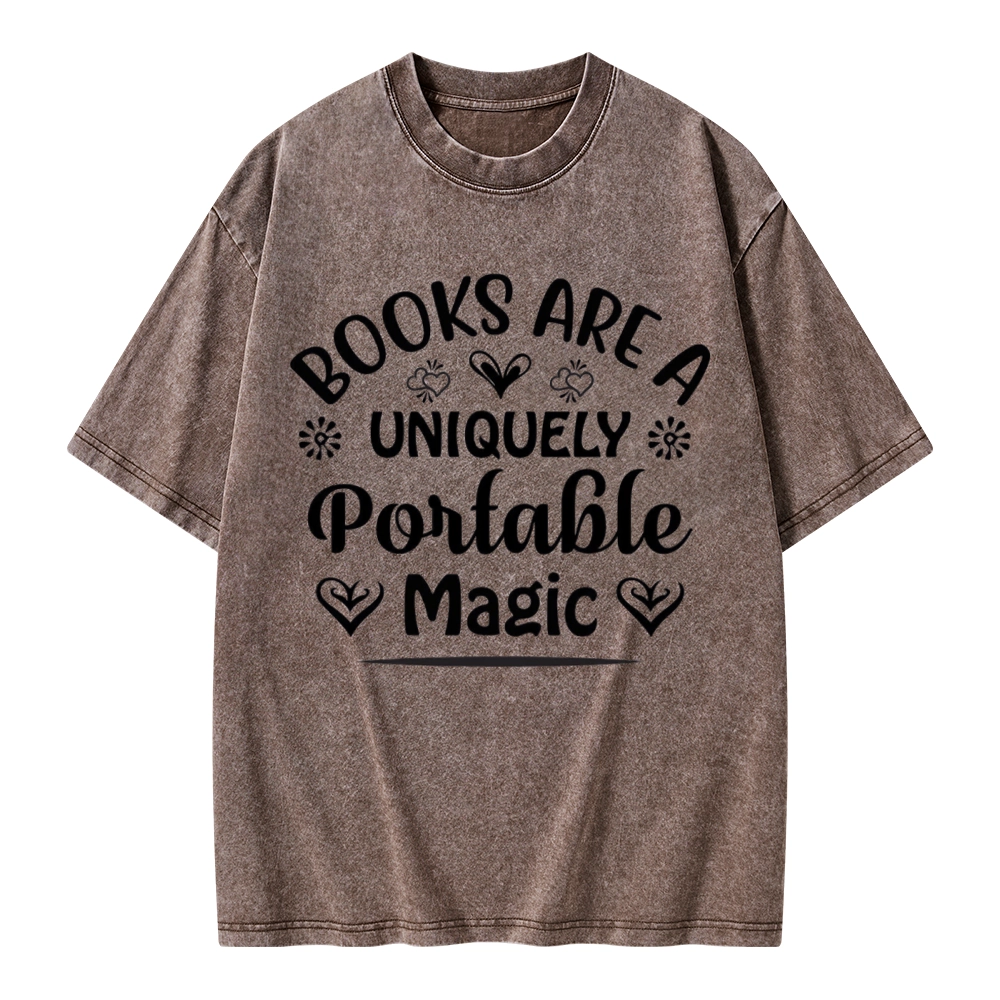 Pagewings Books Are A Uniquely Portable Magic Unisex Washed T-shirt