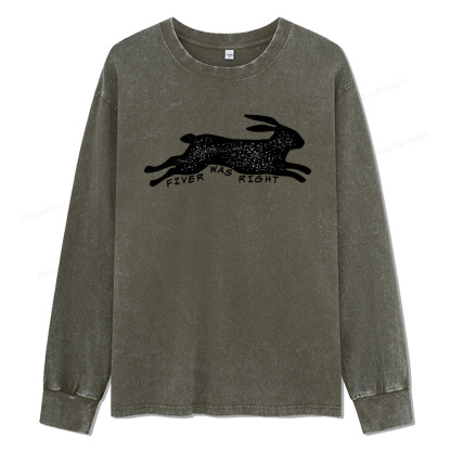 Pagewings Fiver Was Right Unisex Washed Long Sleeve T-shirt