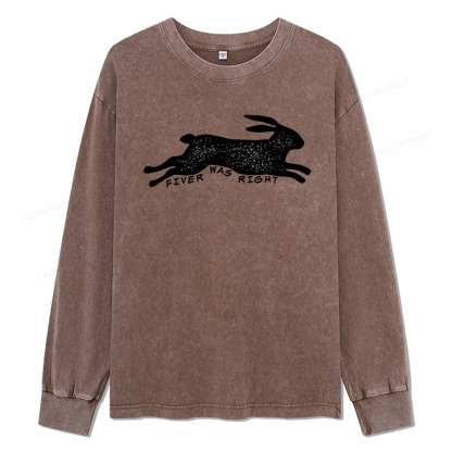 Pagewings Fiver Was Right Unisex Washed Long Sleeve T-shirt