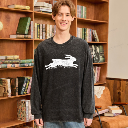 Pagewings Fiver Was Right Unisex Washed Long Sleeve T-shirt