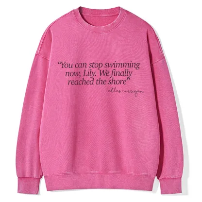 Pagewings It Ends With Us Unisex Washed Sweatshirt