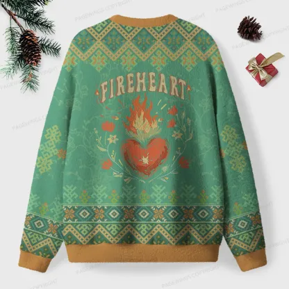 Pagewings Fireheart Unisex Ugly Knit Sweatshirt