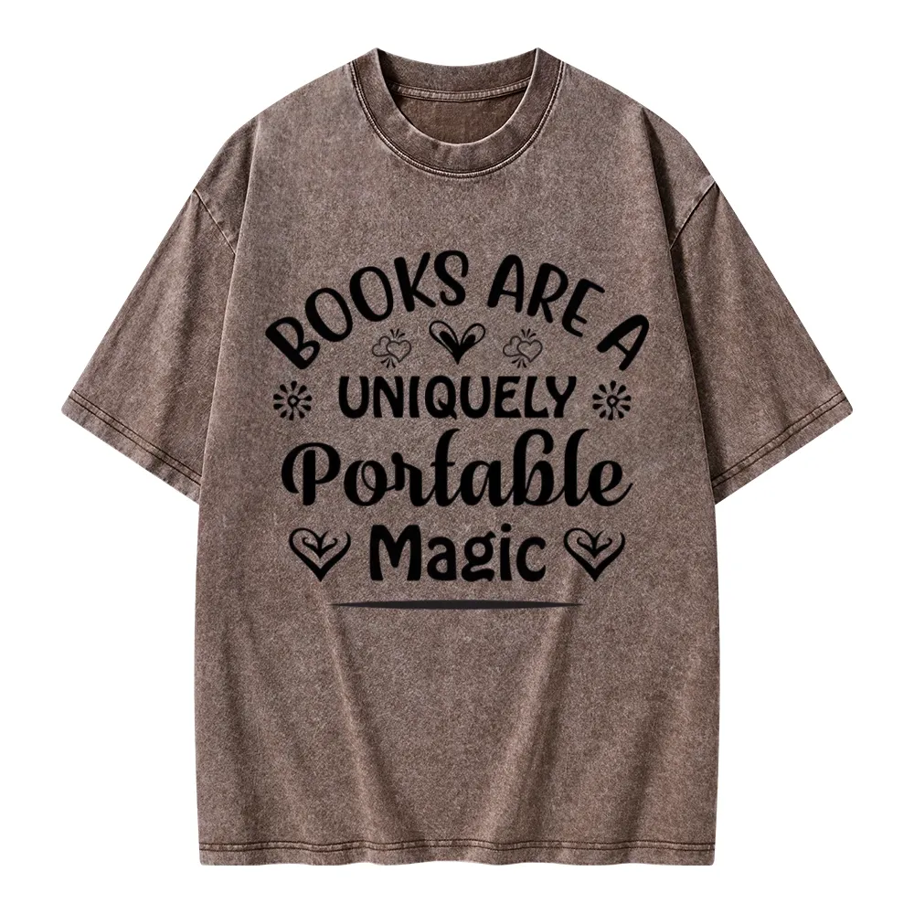 Pagewings Books Are A Uniquely Portable Magic Unisex Washed T-shirt
