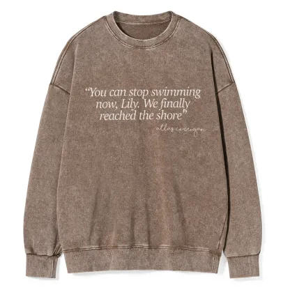 Pagewings It Ends With Us Unisex Washed Sweatshirt