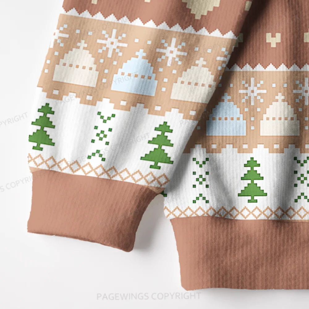 Pagewings Donut Holes Unisex Ugly Knit Sweatshirt