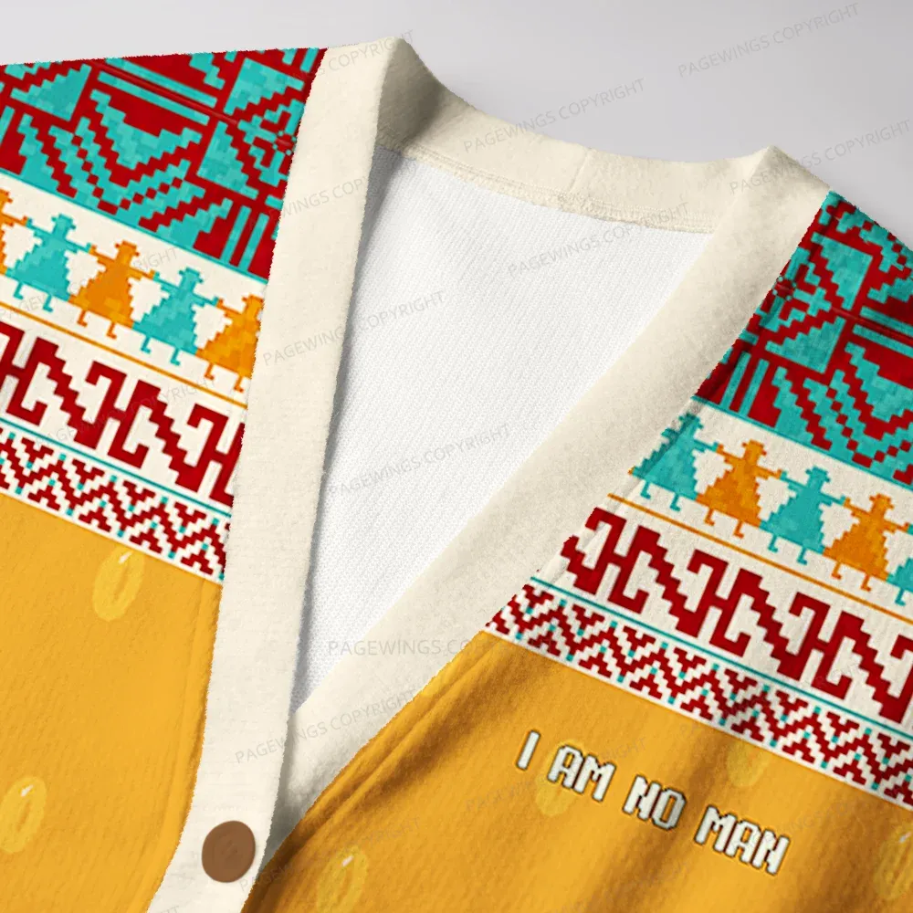 Pagewings I Am No Man Unisex Ugly Cardigan Sweaters