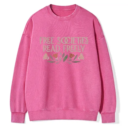 Pagewings Read Freely Unisex Washed Sweatshirt