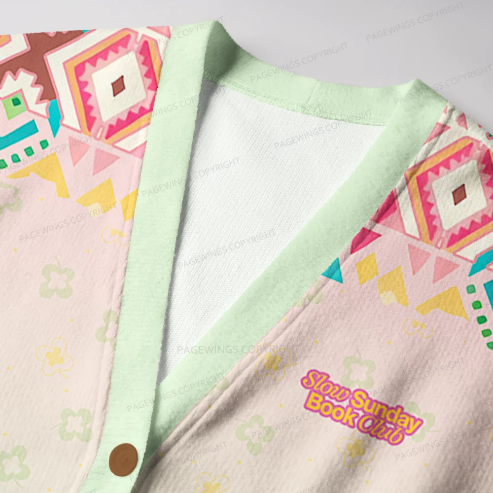 Pagewings Slow Sunday Book Club Unisex Ugly Cardigan Sweaters