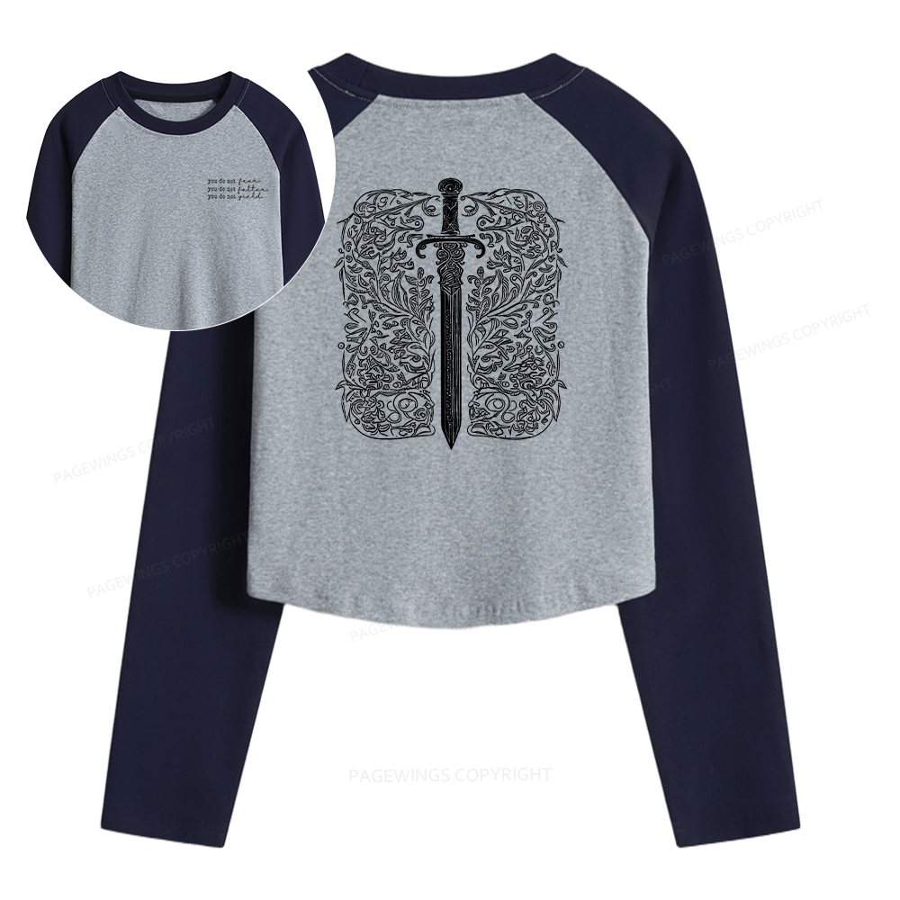 Pagewings You Do Not Yield Women Long Sleeve Crop Raglan T-shirt