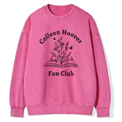Pagewings Colleen Hoover Fan Club Unisex Washed Sweatshirt