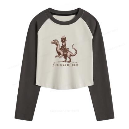 Pagewings Sci-Fi Book Lovers Women Long Sleeve Crop Raglan T-shirt