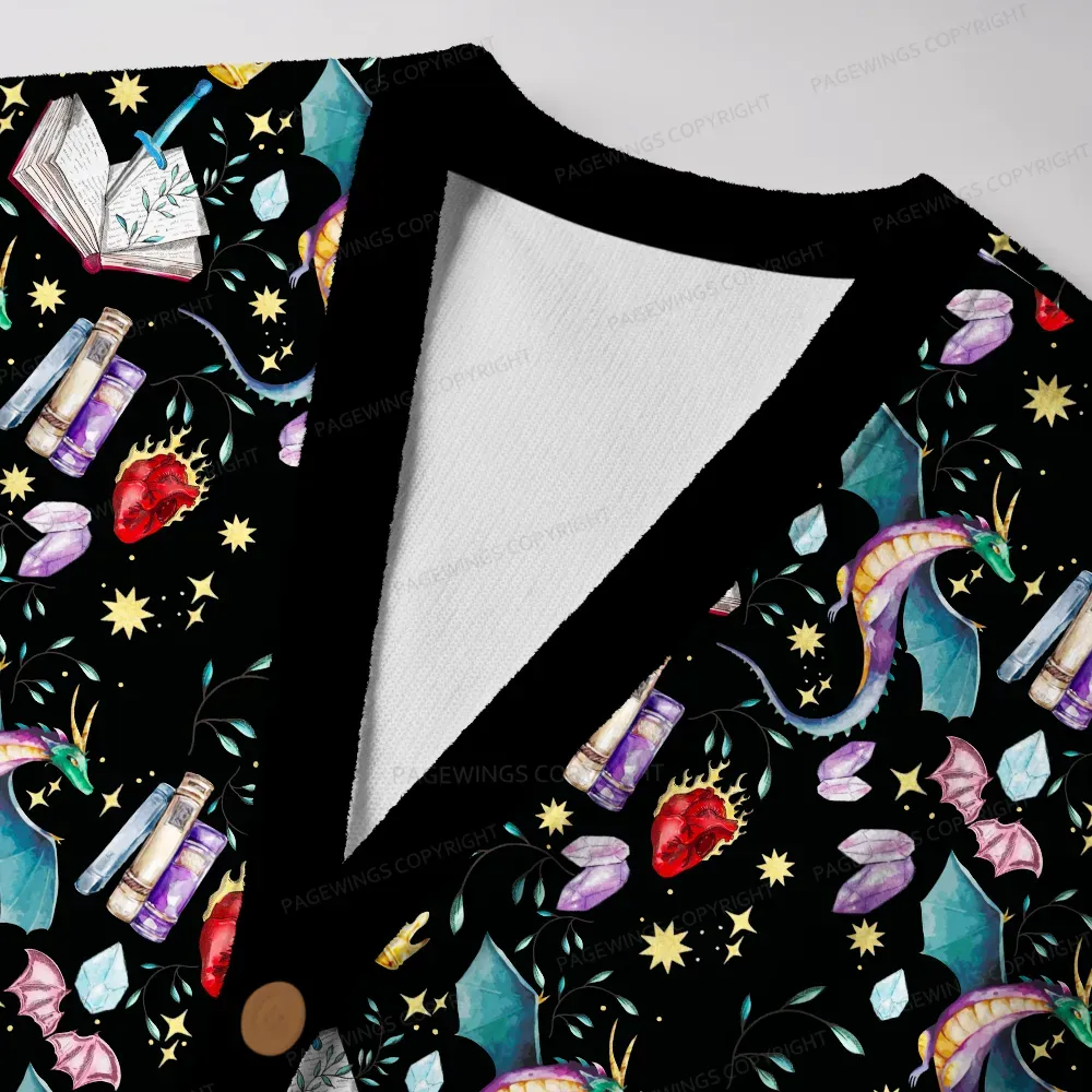 Pagewings Fantasy Reader Unisex Ugly Cardigan Sweaters