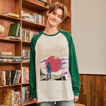 Pagewings The Rise And Fall Of Sanctuary Moon Long Sleeve Raglan T-shirt