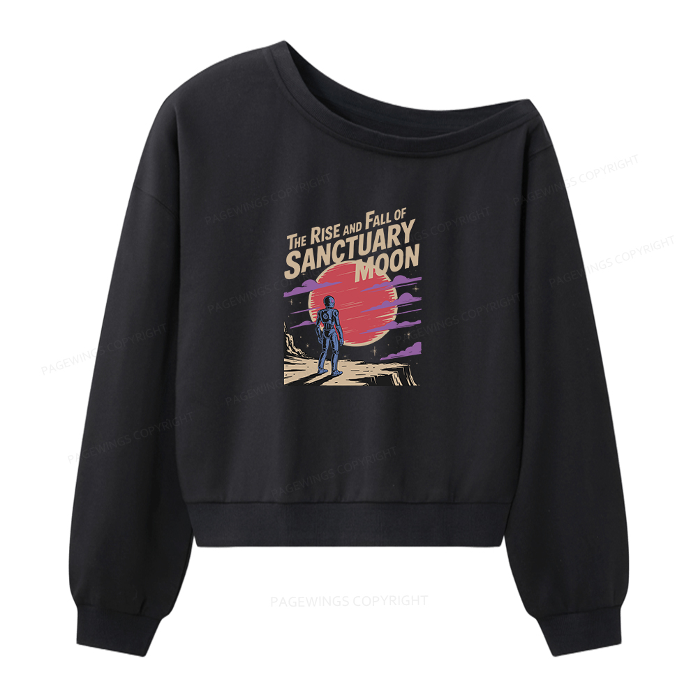 Pagewings The Rise And Fall Of Sanctuary Moon Women Off  Shoulder Sweatshirt