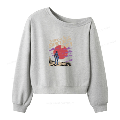 Pagewings The Rise And Fall Of Sanctuary Moon Women Off  Shoulder Sweatshirt