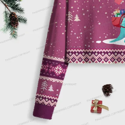 Pagewings Dinosaur Reading Women Ugly Crop Sweatshirt